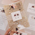 burgundy pink blooms rose gold glitter laser cut wedding invitations CWIL51